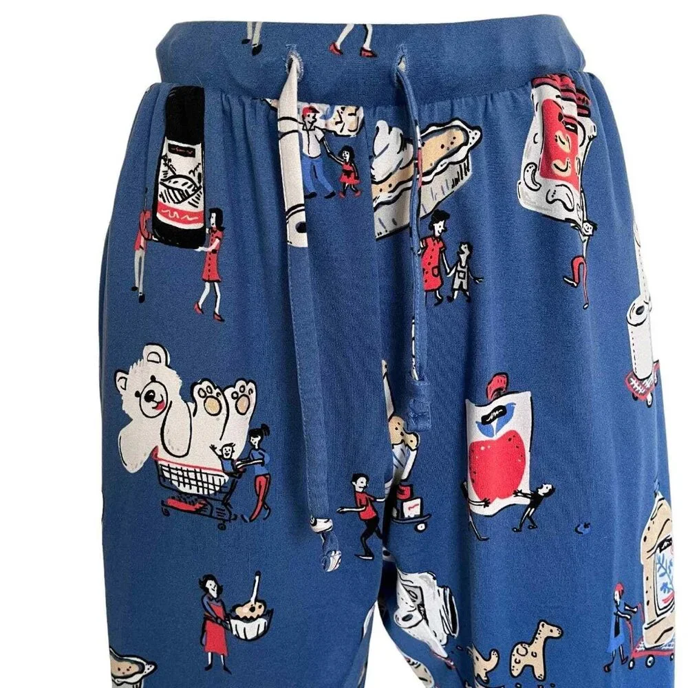 Munki Munki Classic Pajama Set Costco Theme Blue Wine Shopping Homemaker XS‎